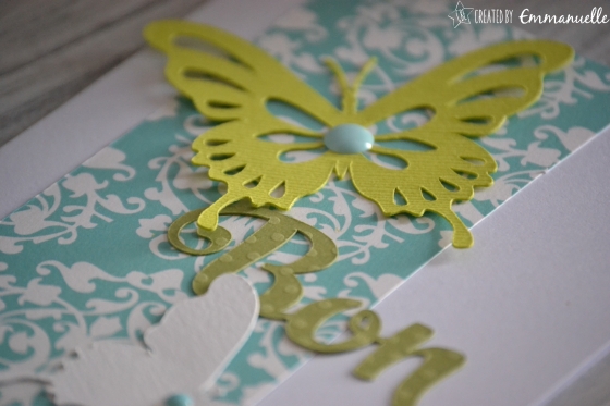 Carte danniversaire "papillons" Août 2016 | Created by Emmanuelle