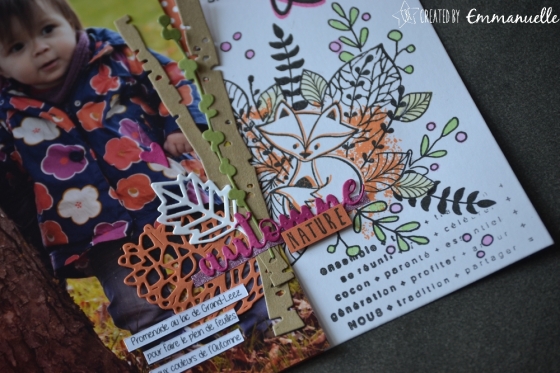 Page Scrap A4 "Automne" Mars 2018 | Created by Emmanuelle