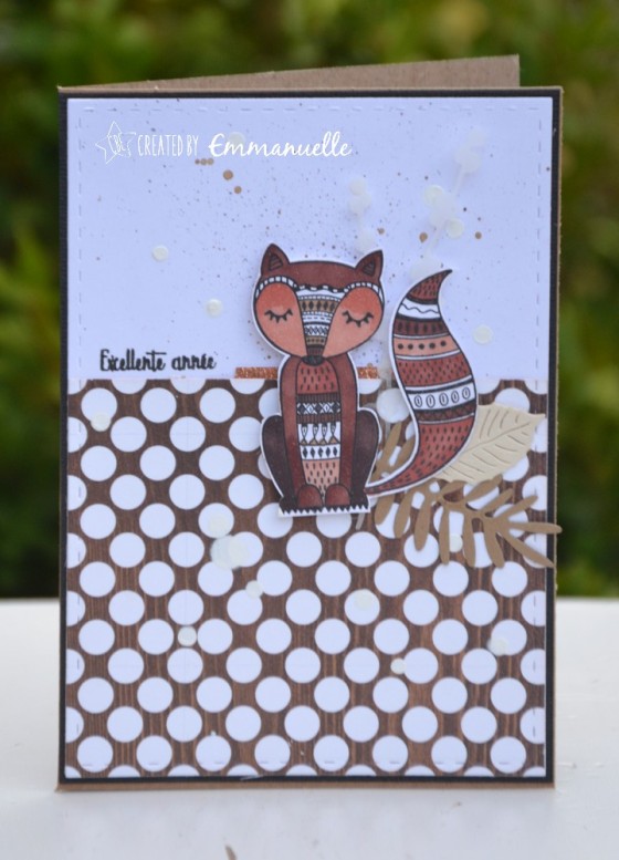 Carte de voeux 2019 "renard brun" décembre 2018 | Created by Emmanuelle