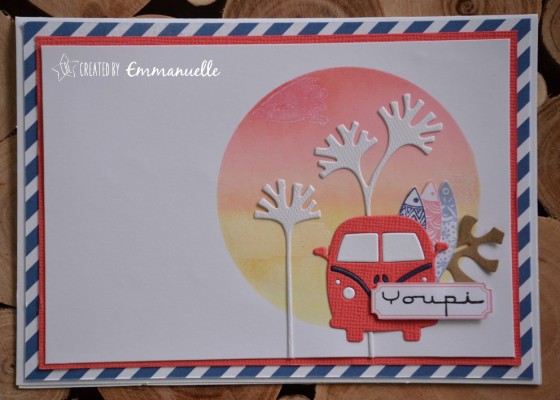 Carte d'anniversaire "combi" Août 2019 | Created by Emmanuelle